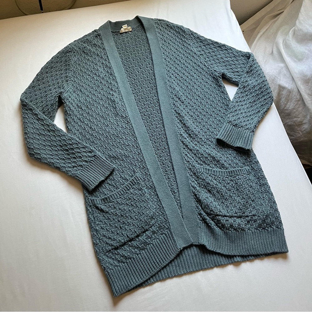 Pact Women's Textured Cardigan - Teal